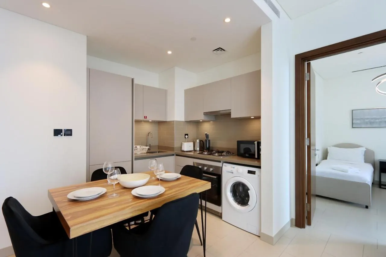 公寓 Livbnb Suites - Cozy 1Br + 1 In Sobha Hartland 迪拜